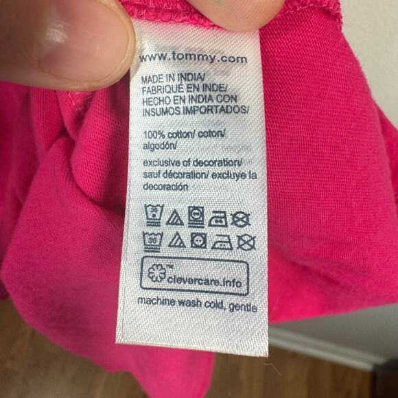 Tommy Hilfiger Shirt Men XXXL Pink Nantucket Short Sleeve 100% Cotton Minimal - Picture 6 of 7